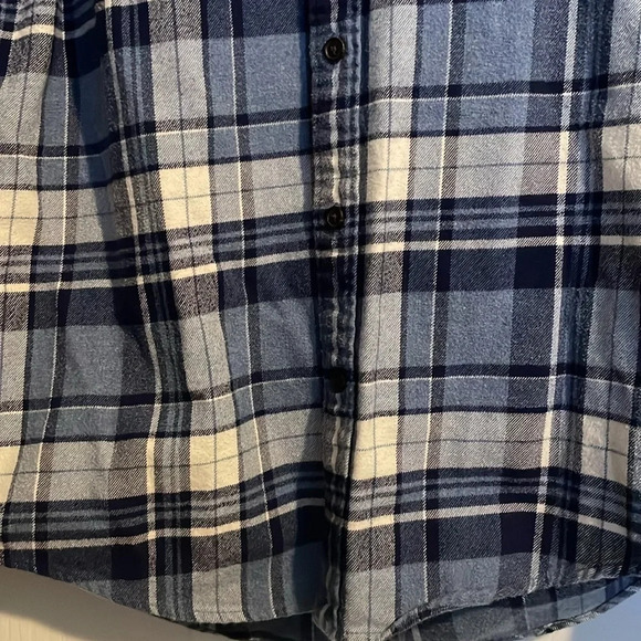 Lands’ End mens blue button down flannel shirt size small - Picture 5 of 8